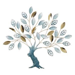 МЕТАЛНА СТЕННА ДЕКОРАТИВНА ДЪРВЕТА С ЛИСТА - 75.6x68.6x3.2см 4/КУТИЯ