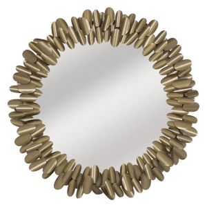Метално огледало златни люспи кръгли голями - Φ95x5.5см 1/kib