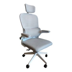 Фотьойл Ирма в тъмно сив цвят дамаска с размери 73х77х82см