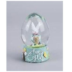 Полирезинова водна топка със заек в розов цвят 7x7x11 см