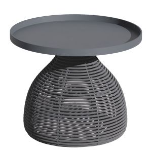 ПОМОЩНА МАСА КРЪГЛА DRISCOLL HM6477.01 СИВ АЛУМИНИЙ И ВЪЖЕ Φ55X45HCM.