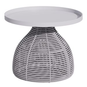 ПОМОЩНА МАСА КРЪГЛА DRISCOLL HM6477.02 КРЕМАВ БЯЛ АЛУМИНИЕВ-СВЕТЛО СИВО ВЪЖЕ Φ55X45HСМ.