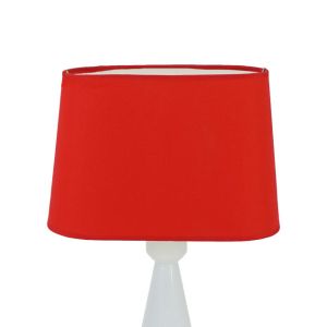 Преносим абажур червен овален - 25x12x17.5cm