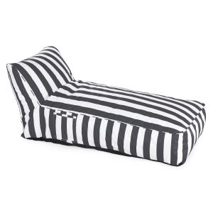 ПУФ-ШЕЗЛОНГ TACO MAX, 100% ВОДОУСТОЙЧИВ ПЛАТ, РАЙЕТА, БЯЛО/СИВО