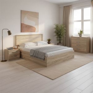 СПАЛЕН КОМПЛЕКТ ATHOS SONOMA С ЛЕГЛО 160X200 СМ, 4 БРОЯ