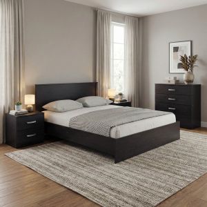 СПАЛЕН КОМПЛЕКТ ATHOS WENGE С ЛЕГЛО 160X200 СМ, КОМПЛЕКТ ОТ 4 ЧАСТИ