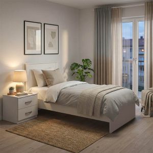 СПАЛЕН КОМПЛЕКТ ATHOS БЯЛ С ЛЕГЛО 90X190 СМ, КОМПЛЕКТ ОТ 2 ЧАСТИ