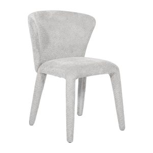 ТРАПЕЗАРЕН СТОЛ BRIELLE С ТАПИЦЕРИЯ ОТ ПЛАТ В ЛЕДЕНО СИВ ЦВЯТ 54X61X81СМ