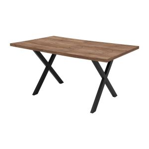 ТРАПЕЗАРНА МАСА ALFA ФЛАГШТОФ ПОВЪРХНОСТ С ЧЕРНА ОСНОВА 140X90X75СМ FPS