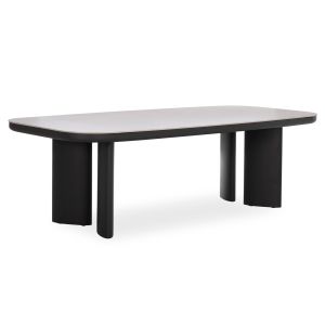 ТРАПЕЗАРНА МАСА CARDEMO SM6498.01 ТЪМНО СИВА - ПЛОЧ ОТ СИНТЕРОВАН КАМЪК 240X110X74ВСМ.