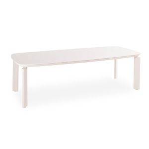 ТРАПЕЗАРНА МАСА STERLIN SM6412.01 АЛУМИНИЕВ ЦВЯТ СЛОНОВА КОСТ И УРАНОВ ПЛОТ ОТ СИНТЕРОВАН КАМЪК В ЦВЯТ СЛОНОВА КОСТ 200X100X76H