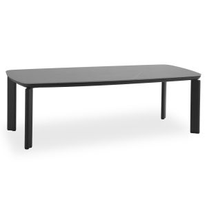 ТРАПЕЗАРНА МАСА STERLIN SM6412.02 АЛУМИНИЕВ И СИНТЕРОВАН КАМЪК ПЛОУ В СИВИ НЮАНСИ 200X100X76H