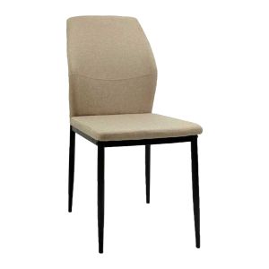 ТРАПЕЗЕН СТОЛ DIAZ HM18346.04 БЕЖОВ ПЛАТ С МЕТАЛНИ КРАКА В ЧЕРНО 41,5X52X87HСМ.