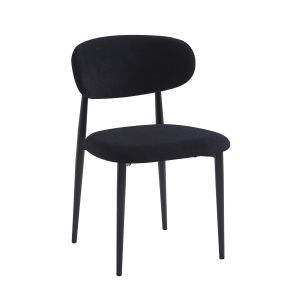 ТРАПЕЗЕН СТОЛ POINT, ЧЕРНО БОЯДИСАН МЕТАЛ, ЧЕРЕН ПЛАТ