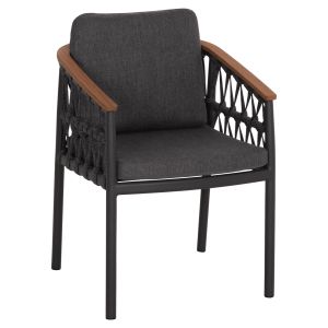 ТРАПЕЗЕН СТОЛ STREAM HM6427.01 ТЪМНОСИВ АЛУМИНИЕВ РЕМЪК С ВЪЖЕ И ОЛЕФИНОВ ПЛАТ 59X63X85ВСМ.