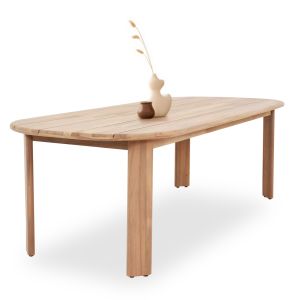 ТРАПЕЗНА МАСА ОВАЛНА RAIKKO SM6444 АКАЦИЕВО ДЪРВО НАТУРАЛ 240X100X75HCM.