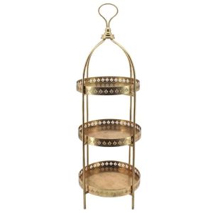 ТРИ ПОДНОСА ЗЛАТИСТИ КРЪГЛИ - Φ36.5x148.5см 1/KIB