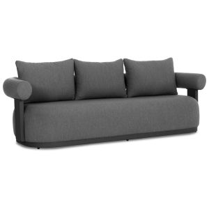 ТРИМЕСТЕН ДИВАН DECCARD SM6462.01 ТЪМНО СИВ АЛУМИНИЙ И ПЛАТ 230X92X67СМ.