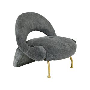 ФОТЬОЙЛ FL6654, ЦВЯТ ВЪГЛЕН, ЗЛАТИСТ, МЕТАЛЕН КРАК, 80X86X81СМ