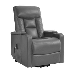 ФОТЬОЙЛ NANCY LIFT-RELAX, ТЪМНОСИВ ПЛАТ (ЕЛЕКТРИЧЕСКО НАКЛАНЯНЕ)