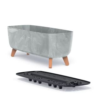 GRACIA CASE БЕТОННА ПЛАСТМАСОВА САКСИЯ С БЕТОНЕН ЕФЕКТ 40X19,5X18CM