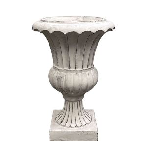 Амфореи от фибъргластило, ваза/саксия, бежова, стара - в75см 1/kib