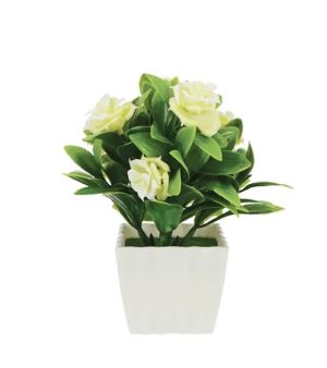 Бяло цвете в саксия 7x16см 1/192kib