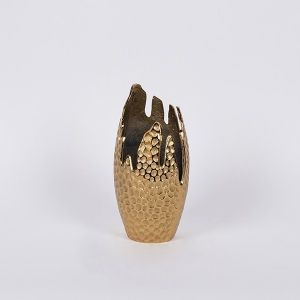 Ваза металик златиста 15x13x29.5см