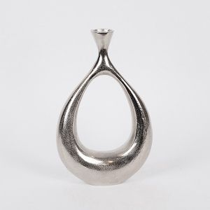 Ваза металик сребърно 28.5x9x43см