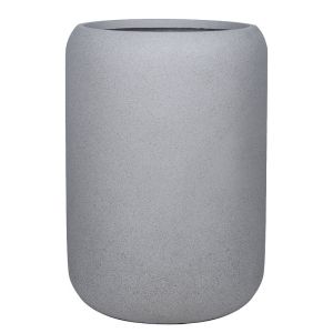 Висока голяма саксия от фибърклай сив гранит, помпа и бъче - Φ54x76см