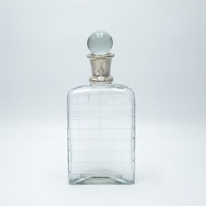 ДЕКАНТЕР СТЪКЛО-МЕТАЛ СРЕБЪРЕН 32X12X6СМ