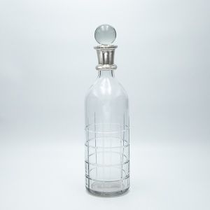 ДЕКАНТЕР СТЪКЛО-МЕТАЛ СРЕБЪРЕН 34X10СМ
