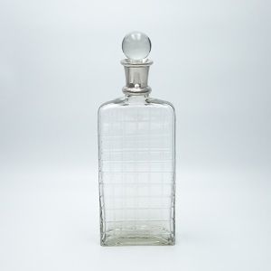 ДЕКАНТЕР СТЪКЛО-МЕТАЛ СРЕБЪРЕН 40X12X6СМ