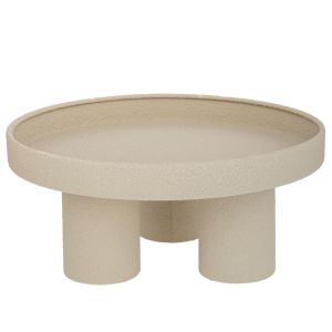 ДЕКОРАТИВЕН МЕТАЛЕН ПОДНОС В КРЕМАВ ЦВЯТ 30X30X13 СМ