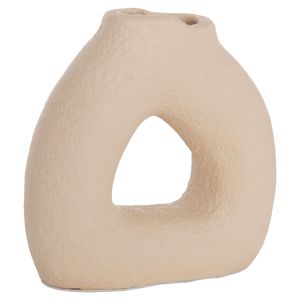 Декоративна ваза Hm4667.02s теракота в кремаво бяло - 17.5x6.5x17всм.