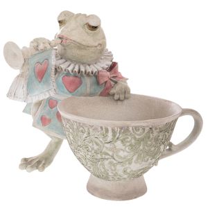 ДЕКОРАТИВНА САКСИЯ ОТ ПОЛИРЕЗИН ВЪВ ФОРМАТА НА ЖАБА 33X34X29 СМ