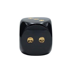 Декоративни зарчета бяло-златни 10x10x9.5см