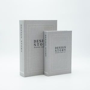 Дървена кутия-книга S/2, светлосиня 30x21x7см / 24x16x5см