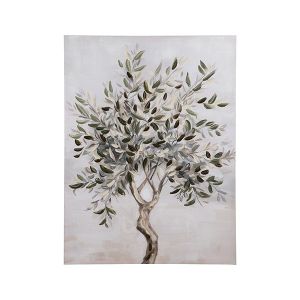 Картина дърво зелен - кафяво - бежово 60x3.5x80см