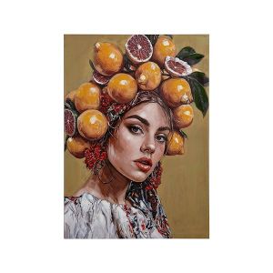 Картина жена с жълти лимони 50x3.5x70см