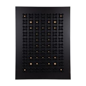 Картина цветя с топки черно-златно 90x3.5x120см