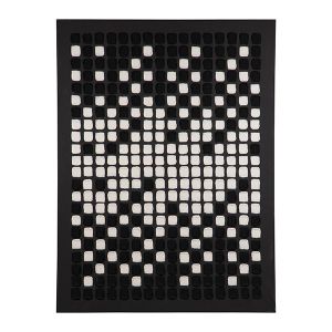 Картина платно квадрати бяло - черно 90x3.5x120см