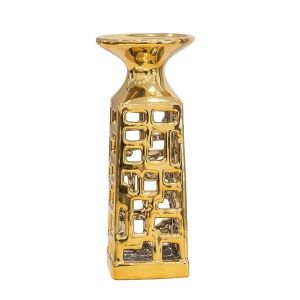 Керамична златна ваза 13x13x29.5см