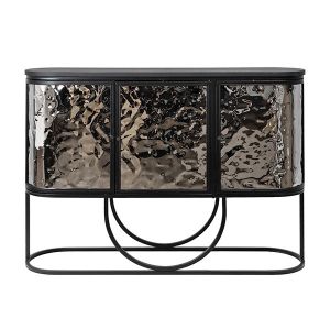 Конзола металик черно - сребърна 122x32x89см