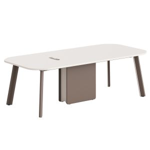 КОНФЕРЕНТНА МАСА NEWLINE HM18278 МЕЛАМИН В КРЕМАВО БЯЛО - АЛУМИНИЕВИ КРАКА 240X110X75ВСМ