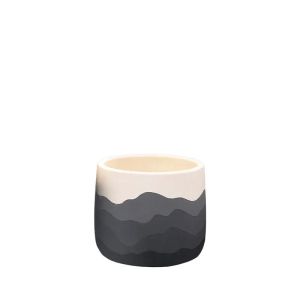 Кръгла саксия сива омбре с планински модел - Φ11.2x9.7см 2/18куб