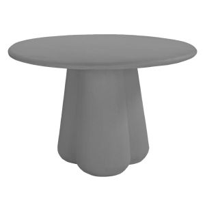 Кръгла трапезарна маса Nayu Hm6583.01 сив фибро цимент Φ120x75hcm.