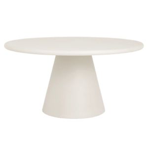 Кръгла трапезарна маса Raiko Hm6573.02 бежова фибро цимент Φ130x75hcm