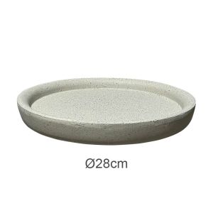 Кръгла чиния от влакна глина, бежово-гранитна, за саксия - Φ25x3.5см 5/кутия