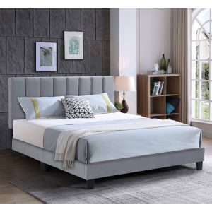 Легло Allegro King Size 180x200 см, сив плат, с многопозиционна табла